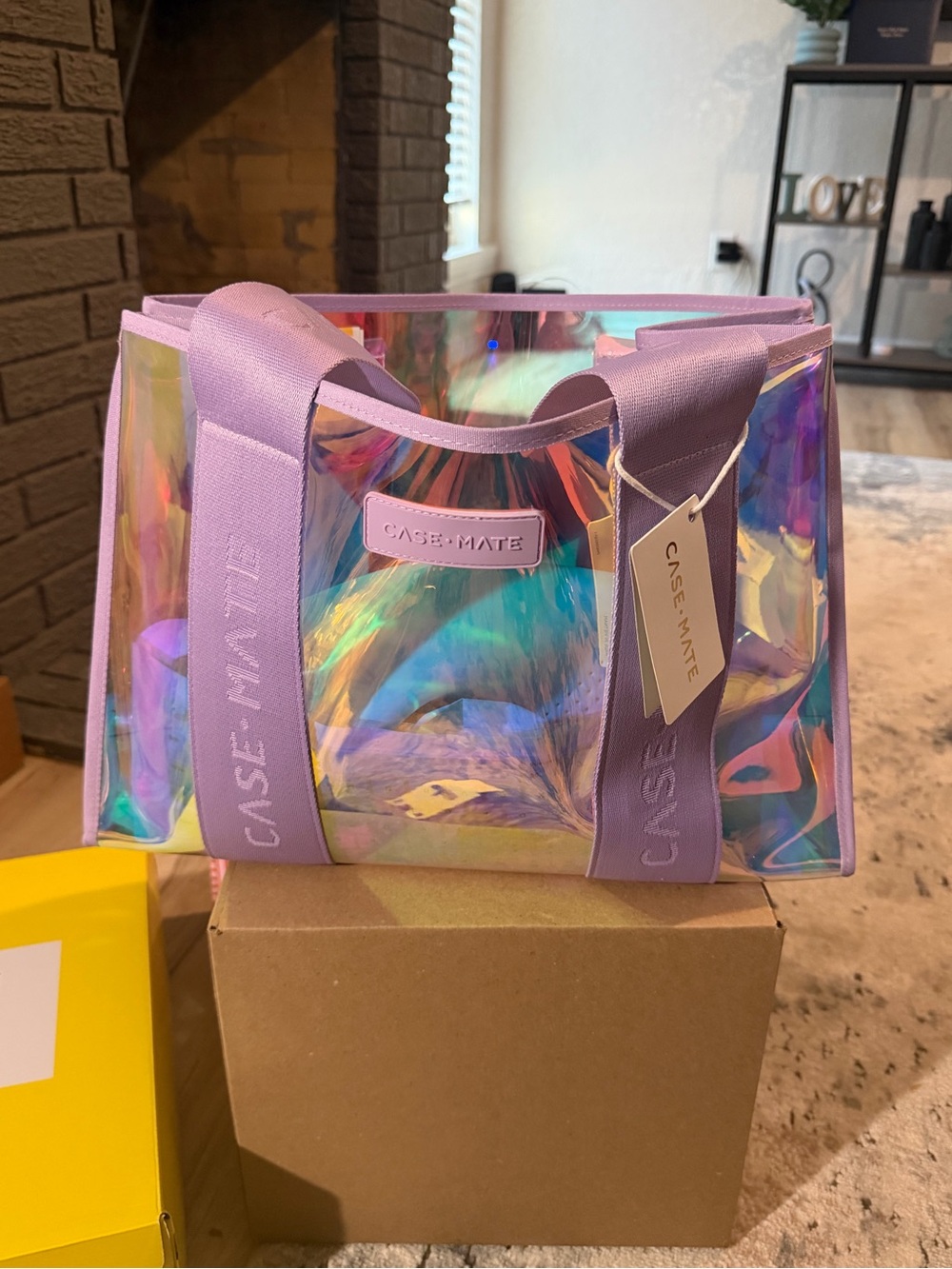 case-mate Iridescent Lavender Tote with Holographic Finish